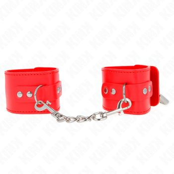 KINK – állítható piros csuklóbilincs lakattal
