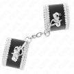 KINK - FEKETE CSUKLÓSZORÍTÓK FEHÉR DÍSZÍTETT CSIPKÉVEL, 20-23 CM X 5,5 CM MÉRETBEN ÁLLÍTHA - 2