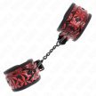 KINK - GYÉMÁNT MINTÁS CSUKLÓSZORÍTÓ SÖTÉT PIROS ÁLLÍTHATÓ 17-26 CM X 5,5 CM - 2