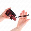 KINK - GYÉMÁNT MINTÁS CSUKLÓSZORÍTÓ SÖTÉT PIROS ÁLLÍTHATÓ 17-26 CM X 5,5 CM - 3
