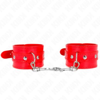 KINK - fényes piros állítható bilincs 23-33 cm