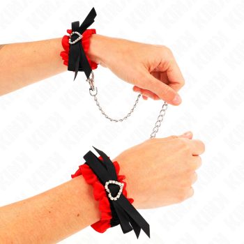 KINK – állítható csuklóbilincsek szív részletekkel