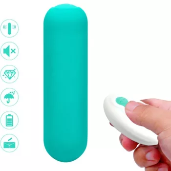   Armony Vibrator Bullet Silicone Remote Control 10 Modes 7.5cm Green