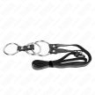 KINK - TRIPLA FÉM PÉNISZGYŰRŰ 3,8 CM ÉS 5 CM KÖZÖTT BŐRSZÍJJAL 112 CM - 5