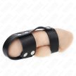 KINK - BŐR PÉNISZ KETREC GYŰRŰ ÁLLÍTHATÓ GOLYÓ ELVÁLASZTÓVAL - 2