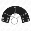 Kink Cock Ring Metal 4cm Chain 7cm Leather Strap