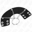 Kink Cock Ring Metal 4cm Chain 7cm Leather Strap