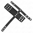 Kink Leather Cock Ring Adjustable Ball Divider Strap Black