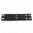 Kink Leather Cock Ring Pressure Closure 18x5 cm Black