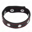 Kink Leather Penis Ring with Spikes 21.5 cm Black