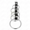 Kink Inel Penis Metal 5 Piese 3.2-5 cm Conectat prin Piele