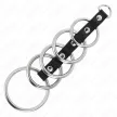 Kink Inel Penis Metal 5 Piese 3.2-5 cm Conectat prin Piele