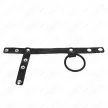 Kink Silicone Penis Ring with Ball Divider Leather Strap 3.8 cm