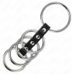 Kink Cock Ring Set Metal Leather Connected 3.7-5 cm