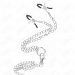 Kink Triple Chrome Metal Cock Ring with 26cm Chain and Nipple Clamps 3.8-5cm
