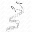 KINK - TRIPLA KRÓMOZOTT FÉM PÉNISZGYŰRŰ 3,8 CM-TŐL 5 CM-IG, 26 CM-ES FÉMLÁNCCAL ÉS MELLBIM - 4