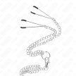 KINK - TRIPLA KRÓMOZOTT FÉM PÉNISZGYŰRŰ 3,8 CM-TŐL 5 CM-IG, 26 CM-ES FÉMLÁNCCAL ÉS MELLBIM - 4
