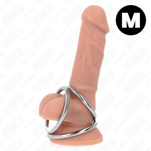 KINK - TRIPLA KRÓMOZOTT FÉM PÉNISZGYŰRŰ 3,8 CM ÉS 5 CM KÖZÖTT 2. MODELL