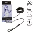 Calexotics Collar and Leash Adjustable Heavy Duty Leather Black