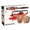Hidden Desire Open Vagina String Adjustable One Size Silicone Flesh