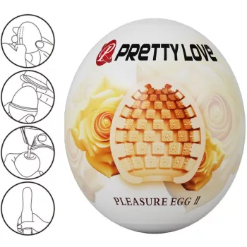   Pretty Love Male Masturbator Egg Waterproof TPR ABS Flesh Color