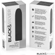 Black&Silver Geri USB Rechargeable Vibrating Bullet 8 Modes 10 cm Black