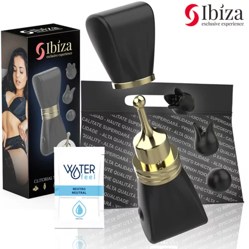 Ibiza Clit Stimulator Bow Shape 3 Heads Black Silicone