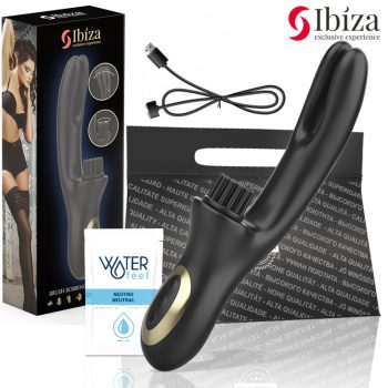 IBIZA - DUPLA VIBRÁTOR CSÍPÉS FEKETE