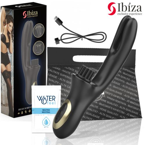 IBIZA - DUPLA VIBRÁTOR CSÍPÉS FEKETE
