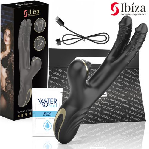 IBIZA - KÉT SÁRKÁNY DUPLA VIBRÁTOR FEKETE