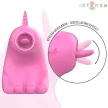 Intense Pinkie Clitoral Stimulator Unicorn Shape Vibrating Waterproof Fuchsia