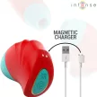 Intense Donnie Clitoral Stimulator Multiple Vibration Modes Red Green Silicone
