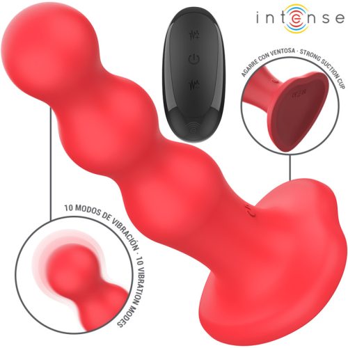 INTENSE - CODY VIBRÁTOR TAPADÓKORONGGAL PIROS TÁVIRÁNYÍTÓVAL
