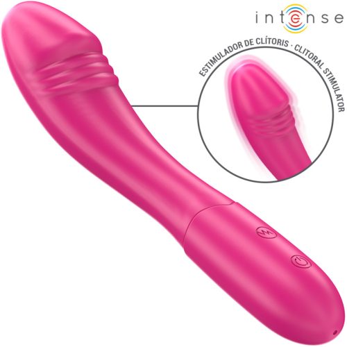 INTENSE - BELINDA VIBRÁTOR 19 CM RUGALMAS 10 REZGÉS RÓZSASZÍNŰ