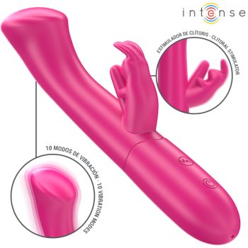 INTENZÍV - JULIETA NYÚL VIBRÁTOR 18,6 CM 10 REZGÉSEK RÓZSASZÍNŰ