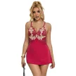 SUBBLIME - 954123 BABYDOLL PIROS VIRÁGOS MINTÁVAL S/M - 4