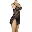 SUBBLIME - 954185 CSIPKE BABYDOLL ÁLLÍTHATÓ PÁNTOKKAL FEKETE S/M - 4