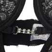 SUBBLIME - 954185 CSIPKE BABYDOLL ÁLLÍTHATÓ PÁNTOKKAL FEKETE S/M - 10