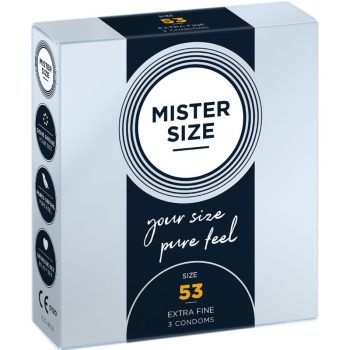Mister Size - Prémium óvszer M méret (53 mm, 3 db)
