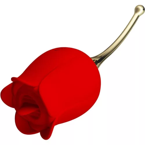 Pretty Love Clitoral Stimulator 12 Vibrations USB Rechargeable Red Silicone Rose