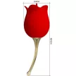 Pretty Love Clitoral Stimulator 12 Vibrations USB Rechargeable Red Silicone Rose