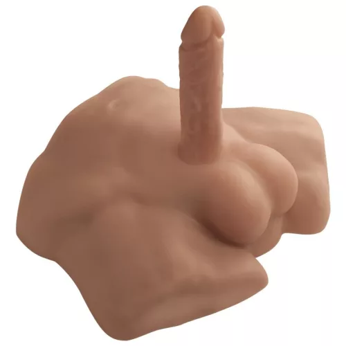 Silexd Torso masculin realist cu dildo interschimbabil 23.5 cm caramel waterproof