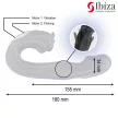 Ibiza Vibrator cu efect flicking și stimulator clitoridian 10 moduri USB roz
