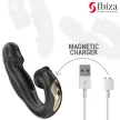 Ibiza Vibrator cu efect flicking și stimulator clitoridian 10 moduri USB roz