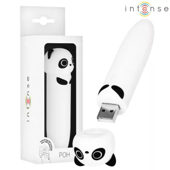   Intense Vibrating Bullet Panda Design 10cm USB Rechargeable Waterproof Silicone
