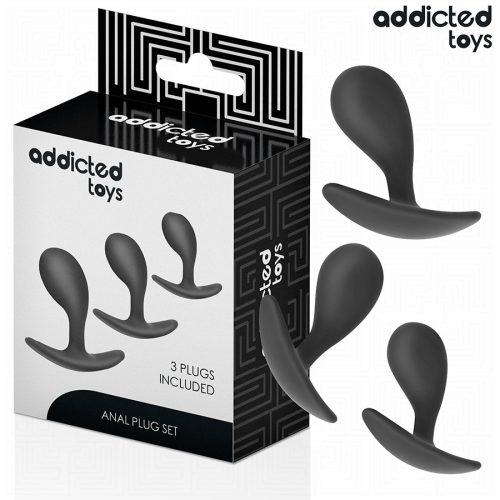 ADDICTED TOYS – prémium szilikon anál dugó szett (3 db)