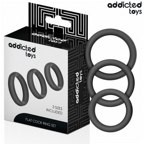 ADDICTED TOYS - prémium lapos szilikon gyűrűk szettje