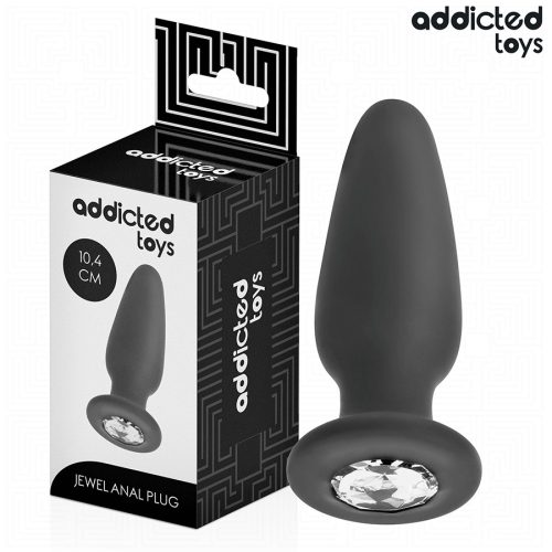 ADDICTED TOYS – ékszeres szilikon végbélgolyó, M-es 10,4 cm