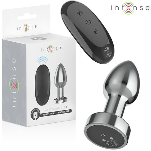 INTENSE – fém anális vibrátor távirányítóval, 10 rezgésmóddal