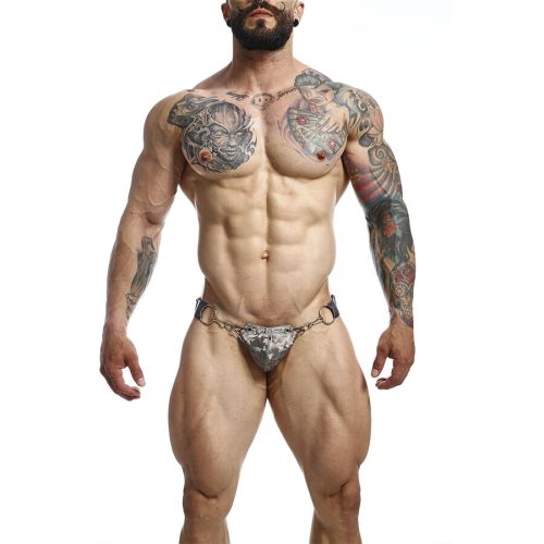 MOB - DNGEON SNAP JOCKSTRAP GRAY - Elegáns Szürke Intim Jockstrap, Egy Méret